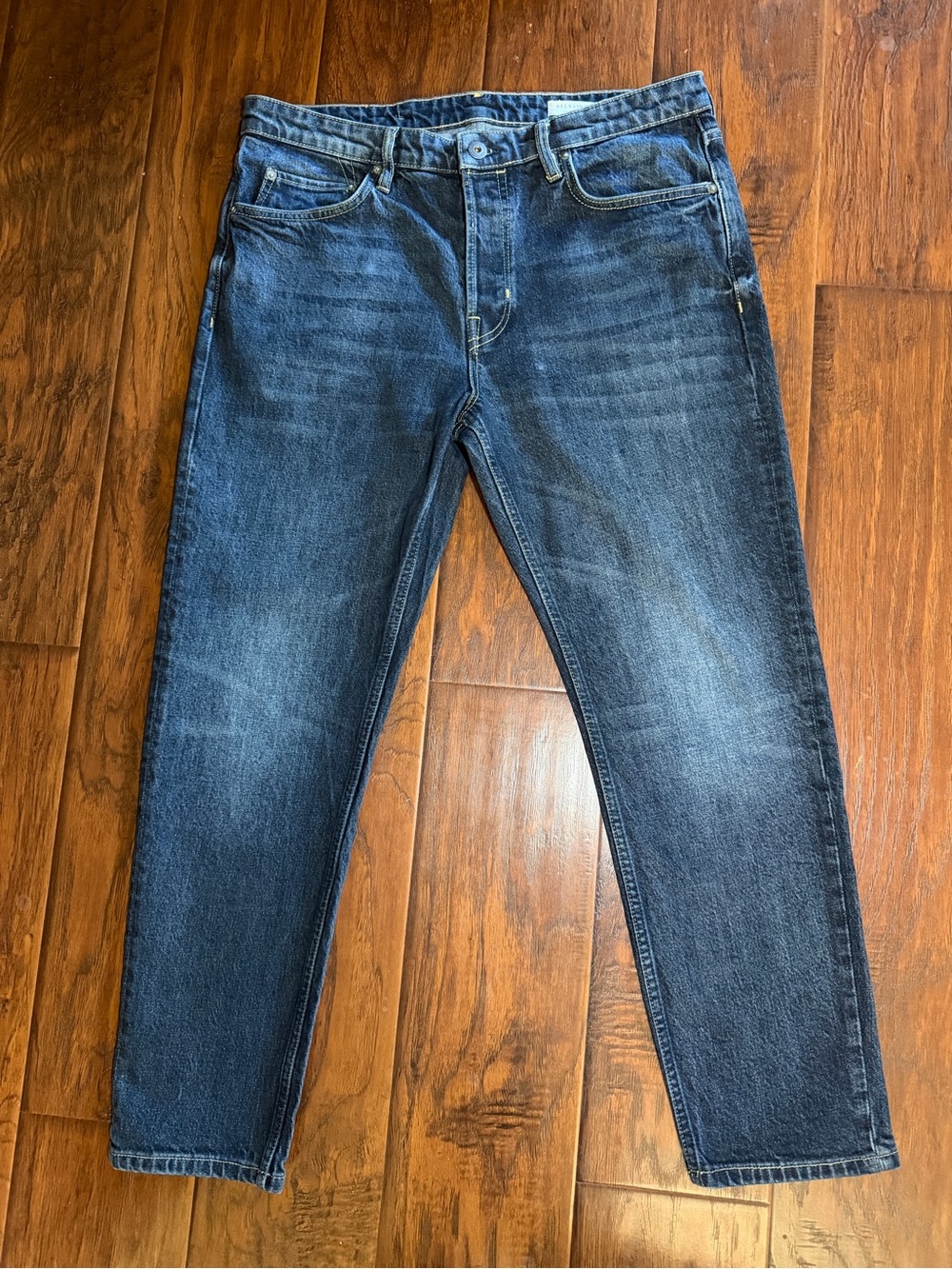 AllSaints Jack Cropped Tapered Jeans – Dark Indigo W33